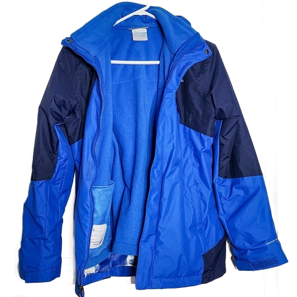 EUC Columbia 3 in 1 Boys’ Bugaboo II Fleece Interchange Jacket Size L Blue - Picture 6 of 11